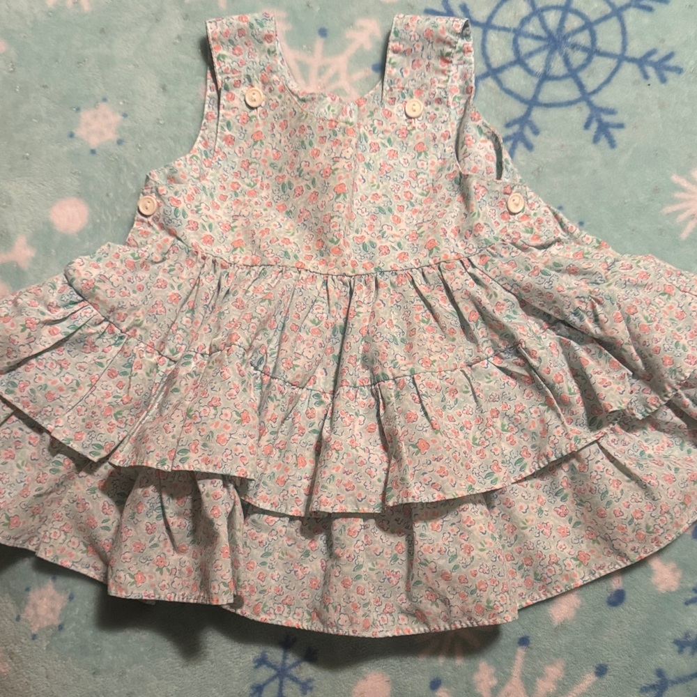 Vintage Popsicle brand Charming Floral Ruffle Baby Dress